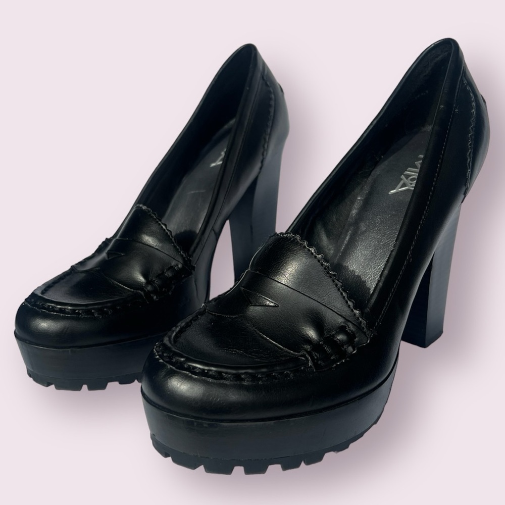MIA Black Platform Loafers